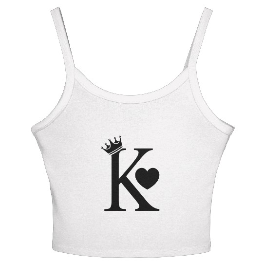 KING OF HEARTS KING CARD LOVE VALENTINES DAY GIFT Women's Spaghetti Strap Tank Top