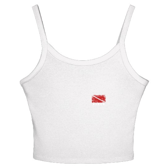 Pure Mini Diver Flag - Divers and Scuba Diving Women's Spaghetti Strap Tank Top