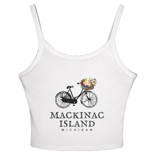Mackinac Island Bike Michigan Women's Spaghetti Strap Tank Top