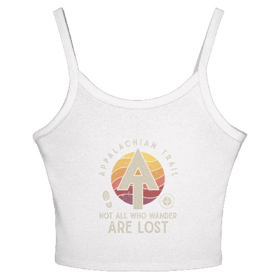 Appalachian Trail Logo Hiking Wander in the US Women's Spaghetti Strap Tank Top