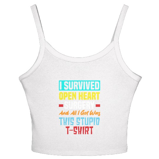 I Survived Bypass Surgery Open Heart Surgery Women's Spaghetti Strap Tank Top