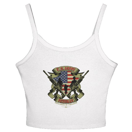 US Army Veteran Women's Spaghetti Strap Tank Top