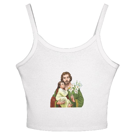 St Joseph and Child Jesus Consecration Women's Spaghetti Strap Tank Top