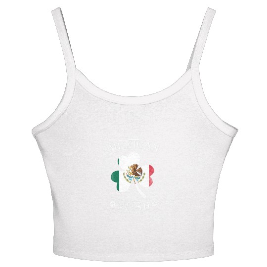 Mexican Irish Shamrock St Patricks Day Women's Spaghetti Strap Tank Top
