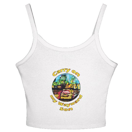Embrace the Journey: Carry On My Wayward Son T-shi Women's Spaghetti Strap Tank Top