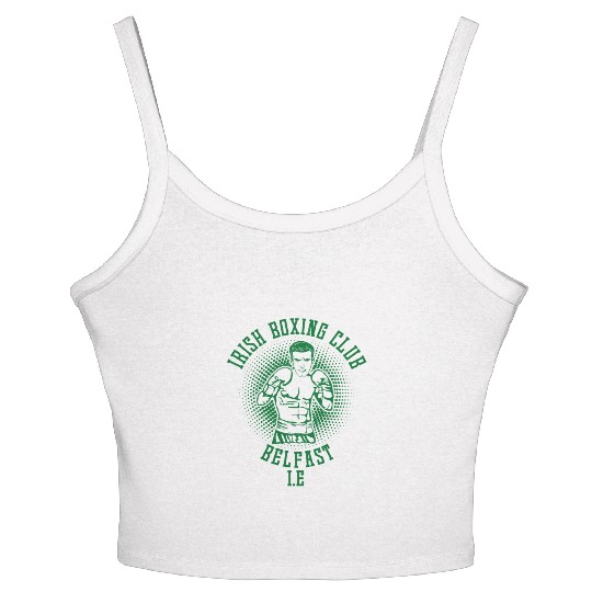 Irish Boxing Club Belfast Boxer Gifts Boxing Lover Women's Spaghetti Strap Tank Top