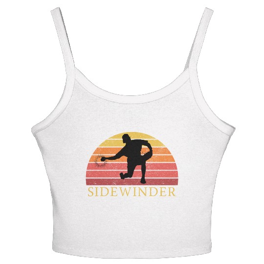 Sidewinder Sidearm Baseball Pitcher Retro Vintage Women's Spaghetti Strap Tank Top