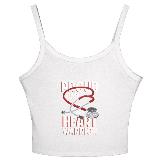 Proud Dad Of A Heart Warrior Coronary Disease CHD Women's Spaghetti Strap Tank Top