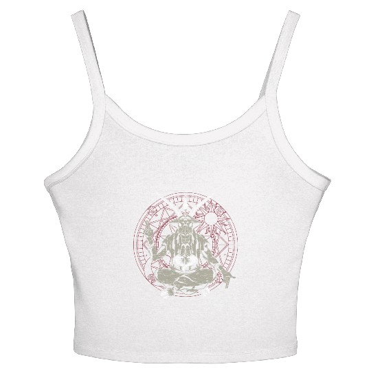 Baphomet Pentagram Nu Goth Occult Witch Satanism Women's Spaghetti Strap Tank Top