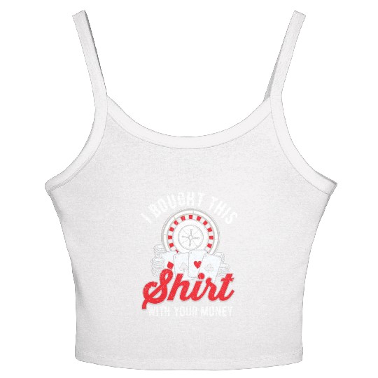 Poker Hands Poker Case Women's Spaghetti Strap Tank Top Casino Blackjack