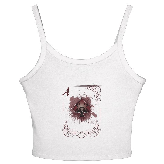 Spades Ace Viking Rockabilly Poker Gift Women's Spaghetti Strap Tank Top