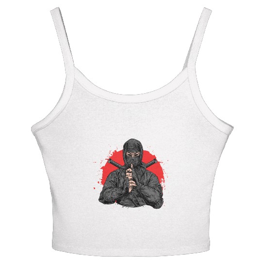 Ninja Samurai Kendo Katana Japan Yakuza Shinobi Women's Spaghetti Strap Tank Top