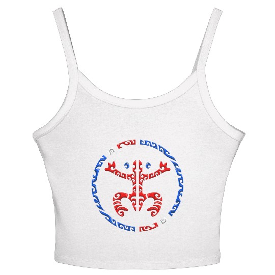 Puerto Rico Coqui Frog Taino Boricua Tribal Women's Spaghetti Strap Tank Top