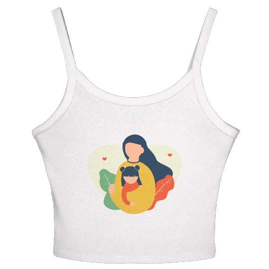 I Love You, Mama & Baby Women's Spaghetti Strap Tank Top, Mommy and Me Women's Spaghetti Strap Tank Top