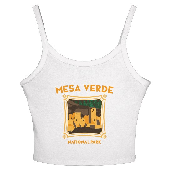 Mesa Verde National Park Novelty Graphic Design Women's Spaghetti Strap Tank Top