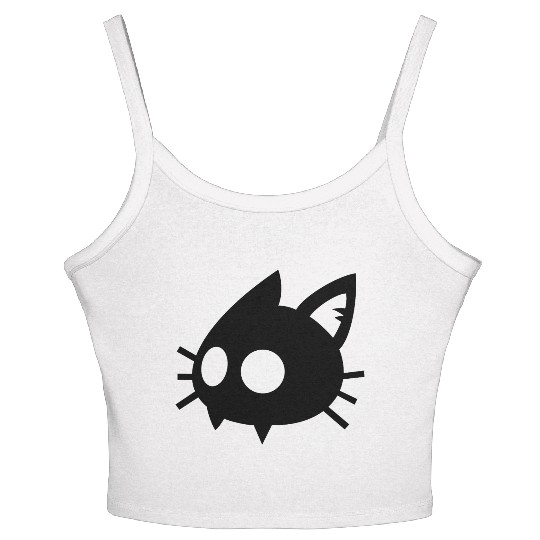 cat face Women's Spaghetti Strap Tank Top