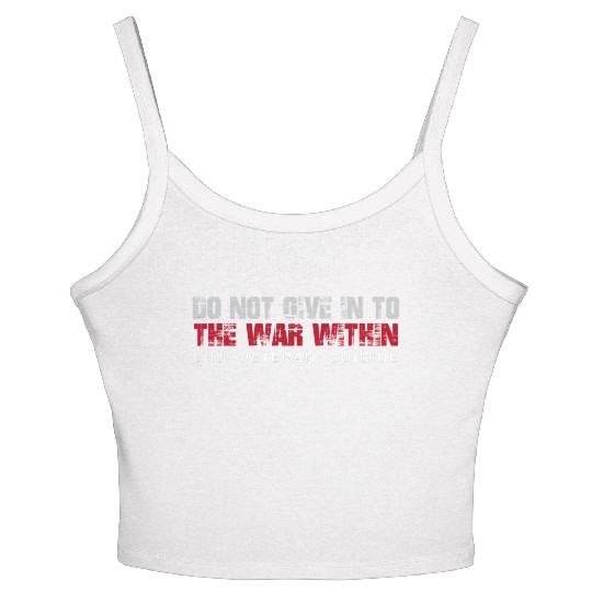Do Not Give In To The War Within End Veteran Women's Spaghetti Strap Tank Top