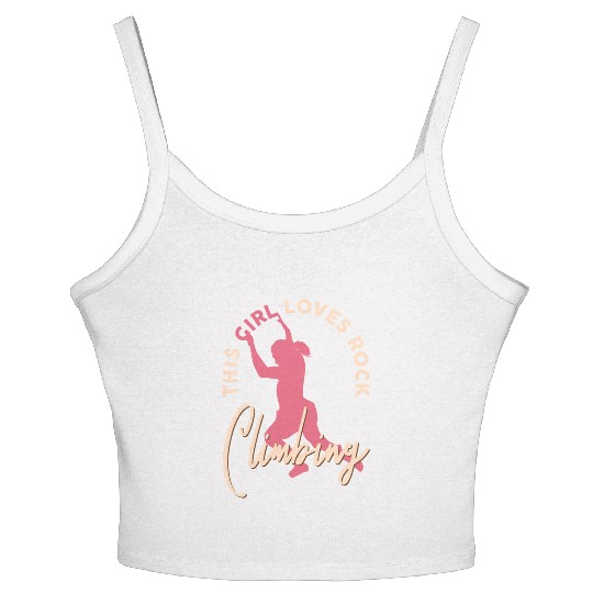 Rock Climber Boulder This Girl Loves Rock Climbing Women's Spaghetti Strap Tank Top