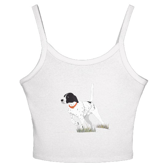 Bird Hunting Hunter English Pointer Dog Women's Spaghetti Strap Tank Top