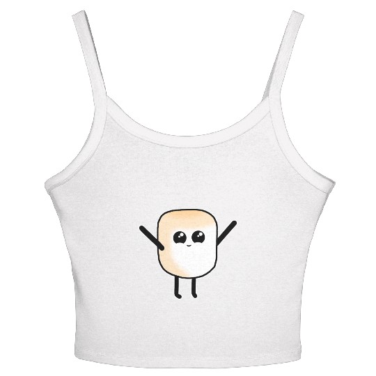 Marshmallow Marshmallows Sweet Candy Kids Women's Spaghetti Strap Tank Top