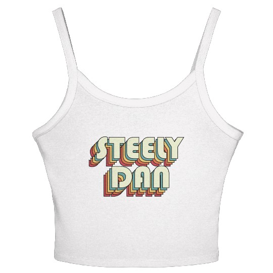 Steely Dan | Unique Retro Faded-Style Typography Women's Spaghetti Strap Tank Top
