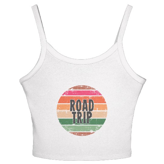 Road Trip orange Women's Spaghetti Strap Tank Top