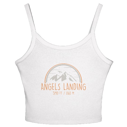 Angels Landing Zion National Park Mountain Hikers Women's Spaghetti Strap Tank Top