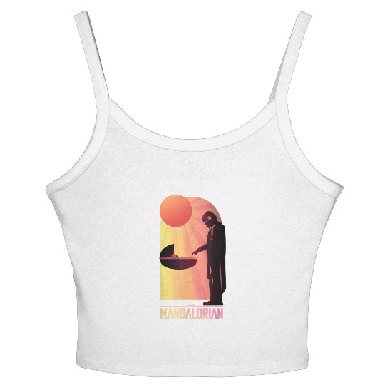 Star Wars The Mandalorian The Child Sunset Meeting Women's Spaghetti Strap Tank Top