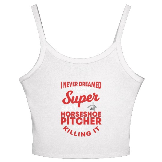 Horseshoe Pitcher Women's Spaghetti Strap Tank Top