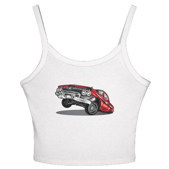lowrider car Women's Spaghetti Strap Tank Top