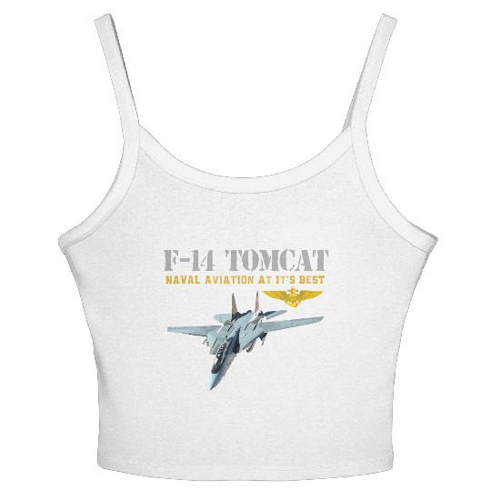 F 14 Tomcat Naval aviation Women's Spaghetti Strap Tank Top