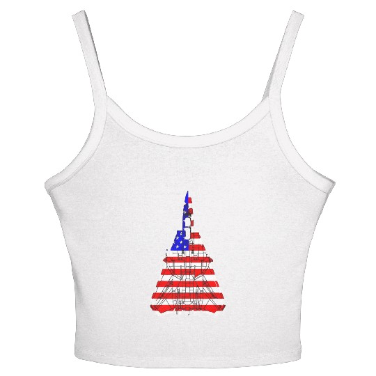 United States F 14 Tomcat Flag Women's Spaghetti Strap Tank Top