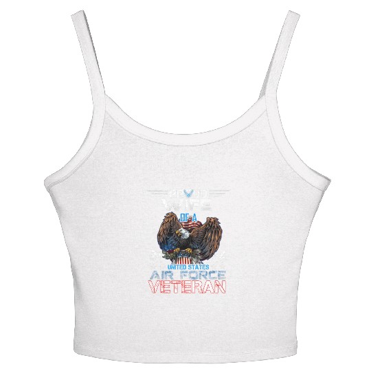 Veteran-Proud Wife Of Us Air Force Veteran Patriot Women's Spaghetti Strap Tank Top