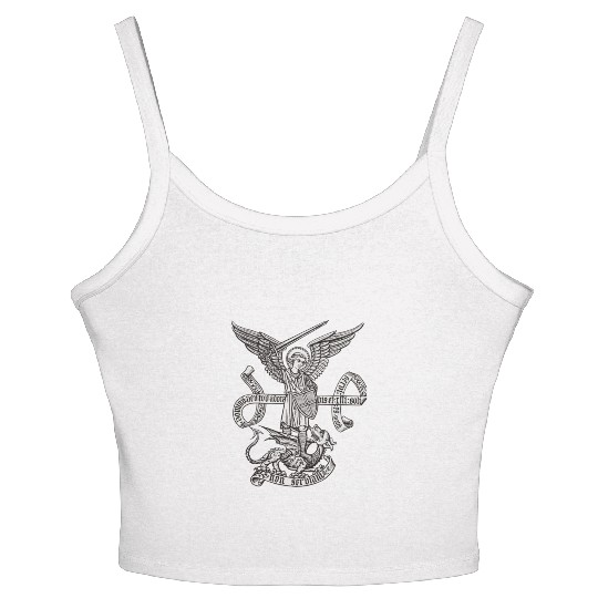 Saint St Michael Catholic Archangel Angel Defender Women's Spaghetti Strap Tank Top