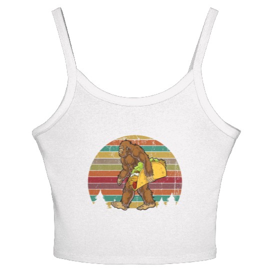 Bigfoot Taco Cool Black Gift Women's Spaghetti Strap Tank Top