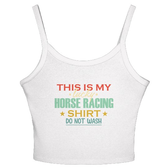 Horse Racing Women's Spaghetti Strap Tank Top