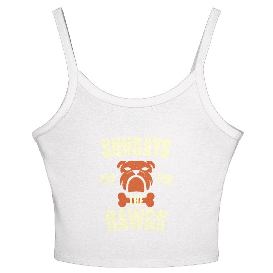 Sundays are for the dogs Cleveland Ohio Women's Spaghetti Strap Tank Top