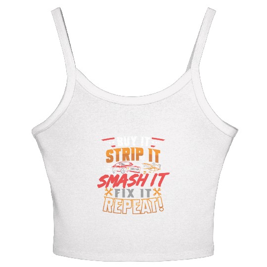 Demo Derby Demolition Derby Smashing Derby Lover Women's Spaghetti Strap Tank Top