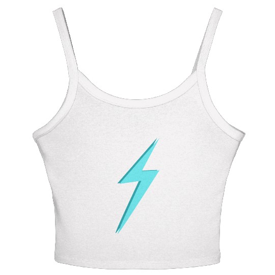 Lightning Bolt Blue Women's Spaghetti Strap Tank Top