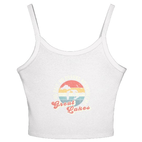 No Salt No Sharks No Problems Great Lakes Women's Spaghetti Strap Tank Top