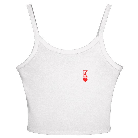 King of Hearts King Queen Couple Halloween Costume Women's Spaghetti Strap Tank Top
