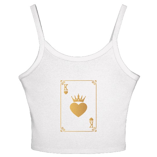 King of Hearts King Queen Couple Halloween Costume Women's Spaghetti Strap Tank Top