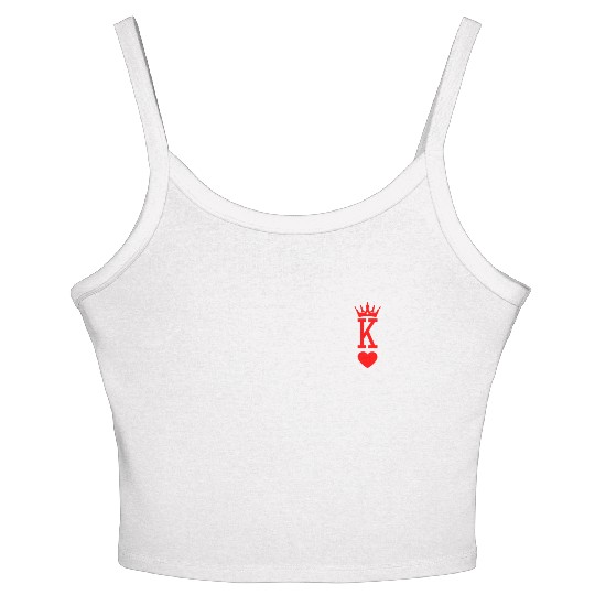 King of Hearts King Queen Couple Halloween Costume Women's Spaghetti Strap Tank Top