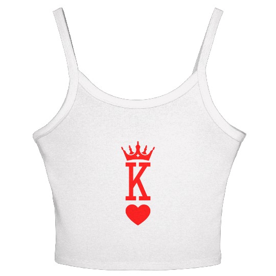King of Hearts King Queen Couple Halloween Costume Women's Spaghetti Strap Tank Top