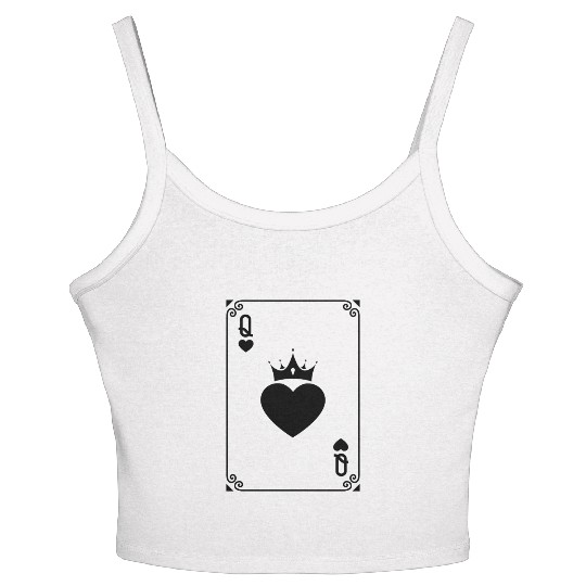 Queen of Heart King Queen Couple Halloween Costume Women's Spaghetti Strap Tank Top