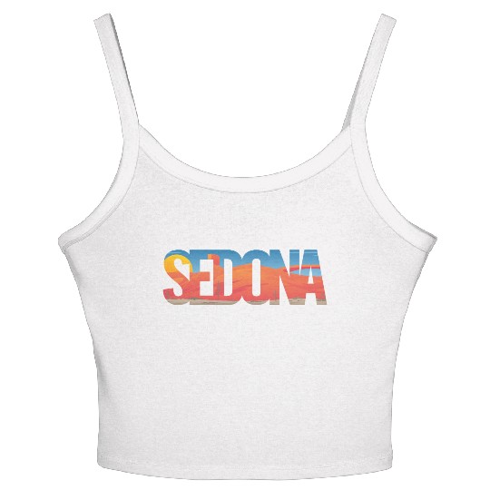 Sedona Arizonna Scenic Typography Women's Spaghetti Strap Tank Top