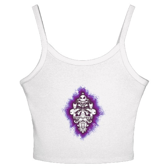 Jack Skellington Haunted Mansion Wallpaper Women's Spaghetti Strap Tank Top