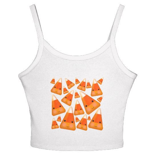 Cute Candy Corn Women's Spaghetti Strap Tank Top