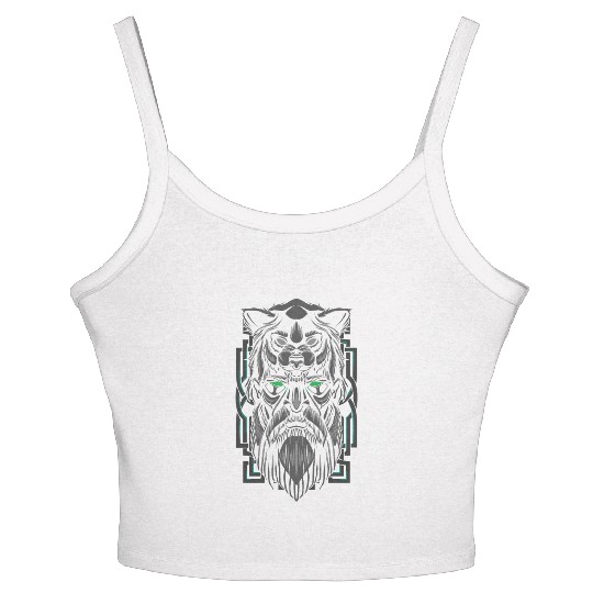 Viking Age Berserker Bear Warrior Women's Spaghetti Strap Tank Top