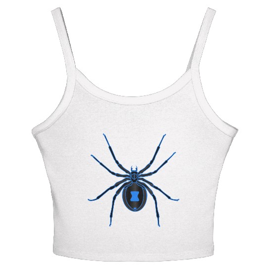 Black Widow Blue Design Women's Spaghetti Strap Tank Top